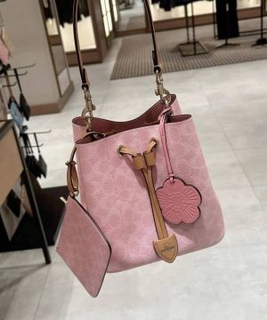 Coacch CB Rowan Bucket Bag In Signature Pink With Original Box CarryBag & DustCover