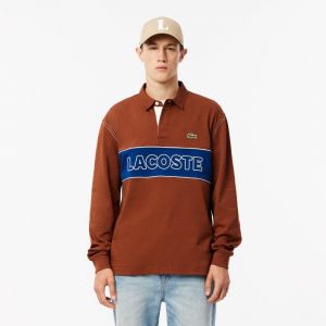 Lacost Brown Polo Neck Full Sleeves Premium Collar T-shirt F5126-BR