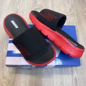 Skecherrs Go Walk Flex Premium Black Red Flip-Flop