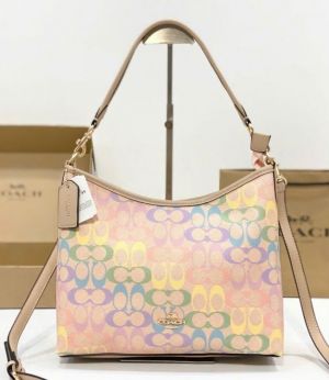 Coac Laurel Shoulder Bag Rainbow Signature Canvas With OG Box Dust Cover 6747