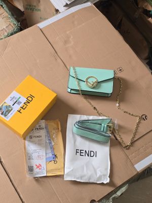 Fenddi Vittelo Cruise 2Way Street Style Sling Waist Bag With OG Box & Dust Bag (Green - 813)