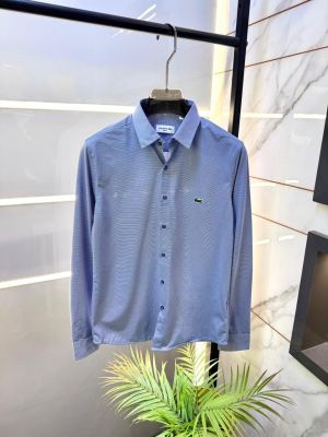 Lacos Dark Blue Embroidery Logo Lining Premium Shirt F4034-DBU
