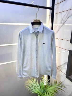 Lacos Gray Embroidery Logo Lining Premium Shirt F4034-GY