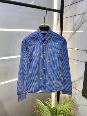 Ralp Lauren Polo Blue Lining Premium Oxford Lycra Shirt F3898-BU1