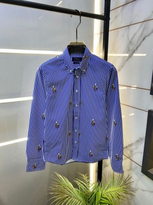 Ralp Lauren Polo Blue Lining Premium Oxford Lycra Shirt F3898-BU2