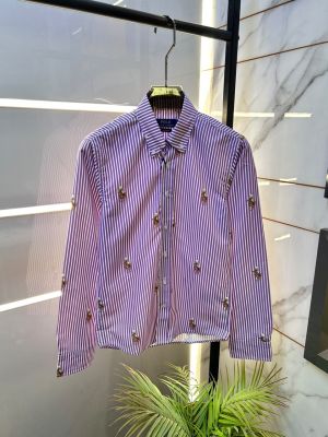 Ralp Lauren Polo Pink Lining Premium Oxford Lycra Shirt F3898-PI