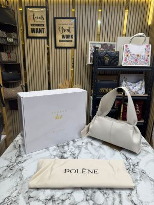 Polenne Numero Dix Leather Bag with Box And Dust Bag (White)