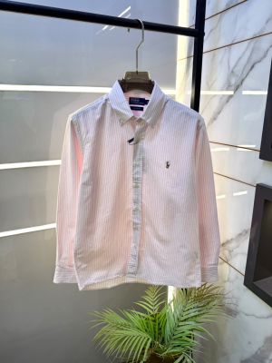 Ralp Lauren Pink Embroidery Logo Premium Shirt With Brand Packing F5111-PI