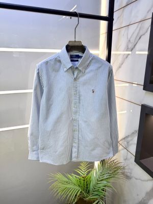 Ralp Lauren Grey Embroidery Logo Premium Shirt With Brand Packing F5111-GY