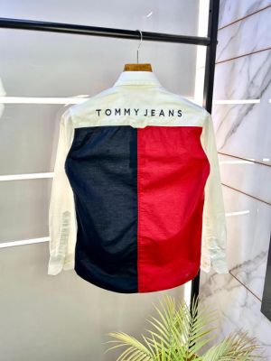 Tomm Hilfiger White Embroidery Back Printed Premium Shirts F2535-WH