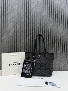 Coacch CB 05 Black-Black Reversible City Tote With Wallet CarryBag & Original DustCover