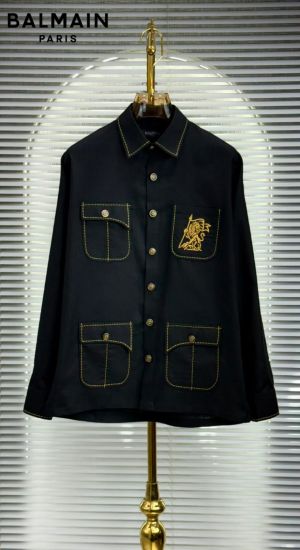 Balmai Paris Hunting Safari Linen Black Imported Shirt With Brand Box Packing And Carry Bag F4074-BL