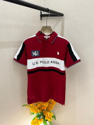 US Polo Maroon Premium Collar Neck Polo T-shirt F3707-MA