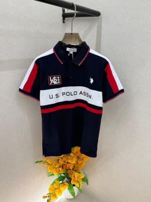 US Polo Navy Premium Collar Neck Polo T-shirt F3707-NY