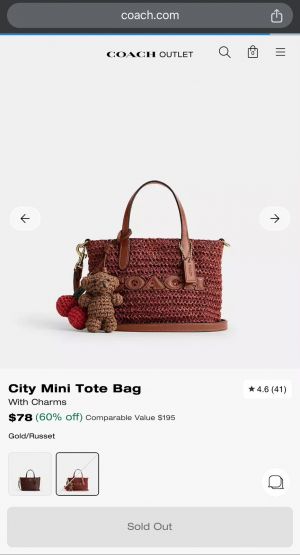 Coacch City Mini Tote Bag With Gingham Print Premium Quality