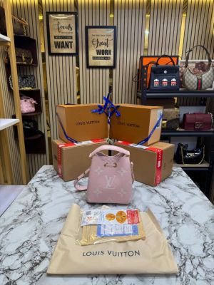 Louiis Vuitton NeoNoe BB Giant Monogram Leather Bucket Bag (Pink) (M24248)