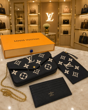 Loui Vuitton pochette felicie with box 5084