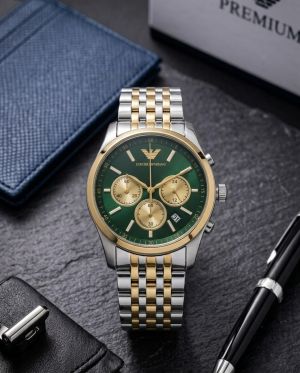 Emporio Armaan_i AR11581 Chronograph 2Ton-Gold-Green