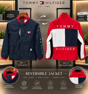 Tommy Hilfige 100% Imported FABRIC LATEST STORE ARTICLE VERY PREMIUM REVERSABLE JACKET 635
