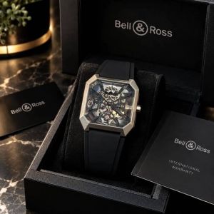 Bell N Ross Skeleton Luxury Watch Black Silver Fa 1616