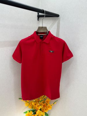 Hug Boss Red Collar Neck Premium Polo T-shirt With Brand Box Packing F3801-RE