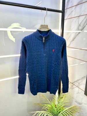 Ralp_Lauren Navy Imported knitted Premium Pullovers F3216-NY