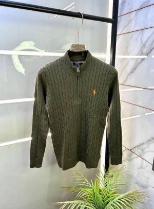 Ralp_Lauren Green Imported knitted Premium Pullovers F3216-GR