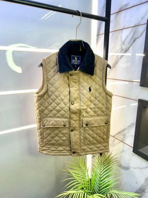 Ralp_Lauren Imported Cream Super Premium Sleeveless Jacket F3371-CR