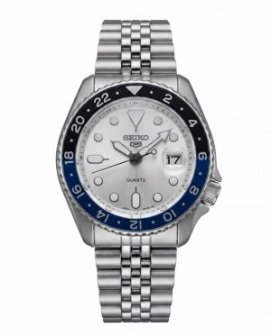 Seiko Gmt Master silver white Dial