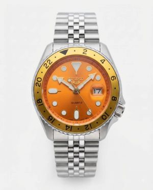 Seiko Gmt Master sliver Orange Dial