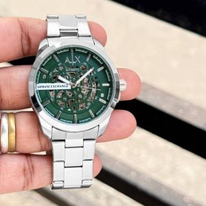 Armaann_i Exchange Ax2418 Hampton Automatic silver green
