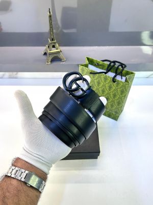 Gucc_Black Reversible Belt Fa 163