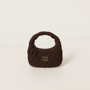 Miu miu Suede Leather Hobo Bag With Ogbox Dustcover Long Belt Etc Model No 679