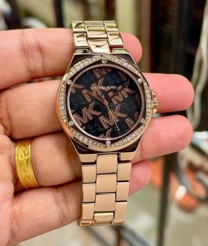 Michael l Kors Lennox Rosegold Black Dial