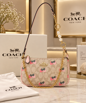 COAC Nolita Classy Flowe Patch Sling Bag With box 5218