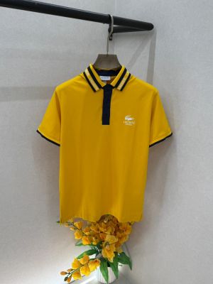 Lacost Yellow Premium Collar Neck Polo T-shirt With Brand Packing F3971-YE