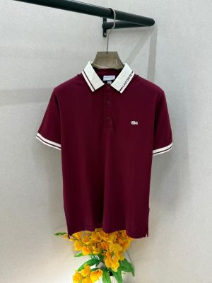 Lacost Wine Premium Collar Neck Polo T-shirt With Brand Packing F3971-WI
