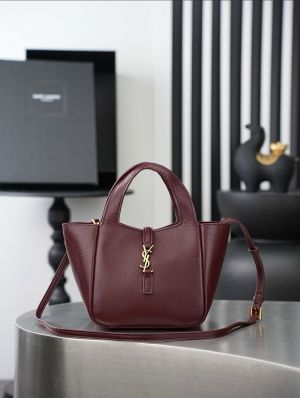 Saint Laurent Ysl Le 5 A 7 baby leather Top handle Bag With Dustbag & Carrybag Model No 693
