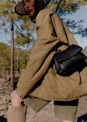 Polenne mokki top handle bag with og box (6394-black)