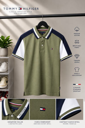 Tommy Hilfiiger Premium Polo T-Shirt with OG box Packaging 2198