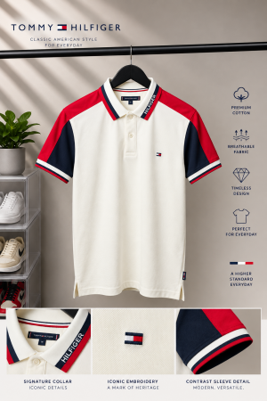 Tommy Hilfiiger Premium Polo T-Shirt with OG box Packaging 2201