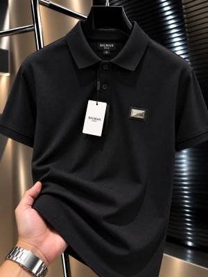 Balman Chest Logo Polo T-shirt Black