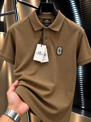 Coatch Chest Logo Polo T-shirt Coffee