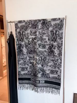 Christian Diyor Toile de Jouy Jacquard Scarf Polythene Packing