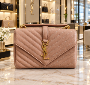 YSL_Saint Laurent  Collage Envelop Bag With Box & Dust Bag & Sling Belt & Bill